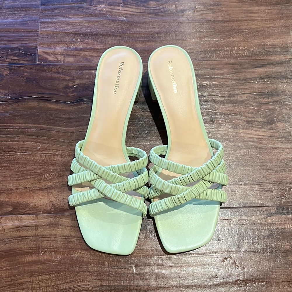 Reformation Arza ruched sandal